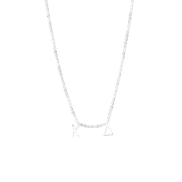 Kappa Delta Silver Greek Letters Necklace 1