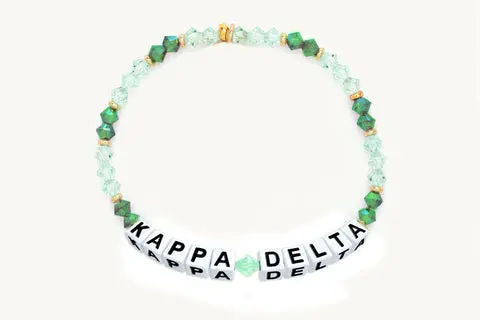 Kappa Delta Beaded Sorority Name Bracelet 1