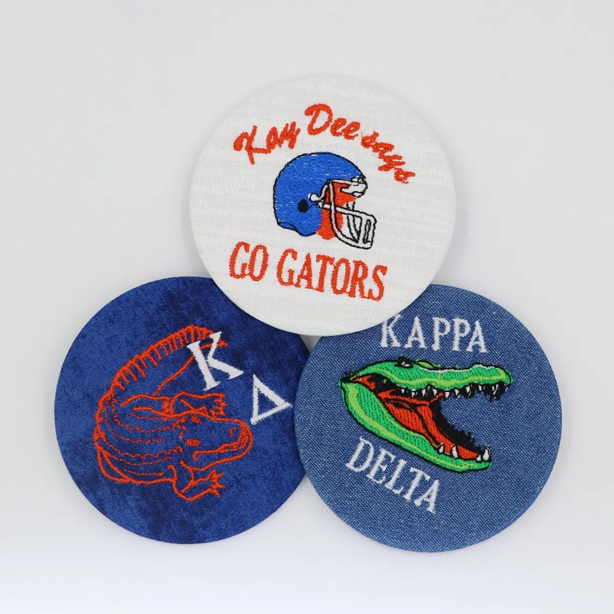 Kappa Delta  Game Day Embroidered Button Set 3 1