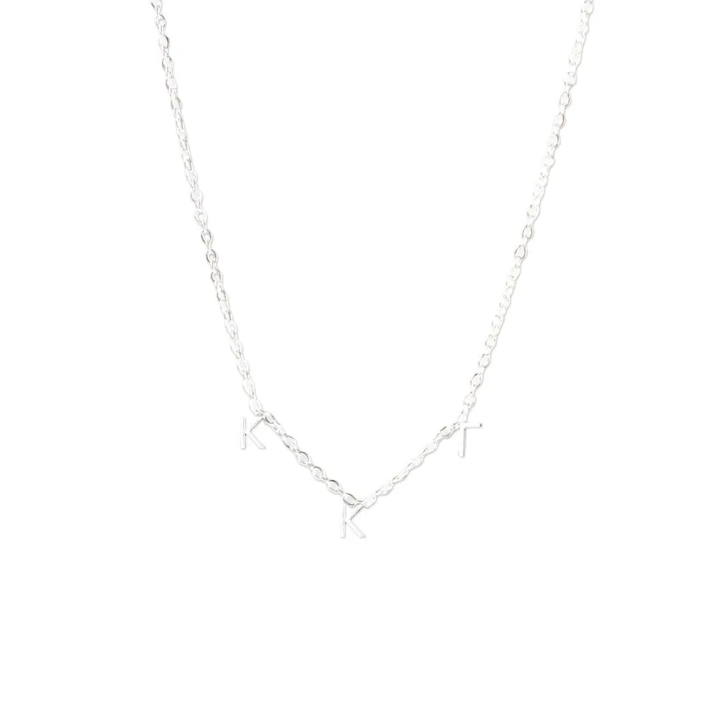 Kappa Kappa Gamma Silver Greek Letters Necklace 1