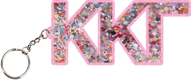 Kappa Kappa Gamma Confetti Keychain 1