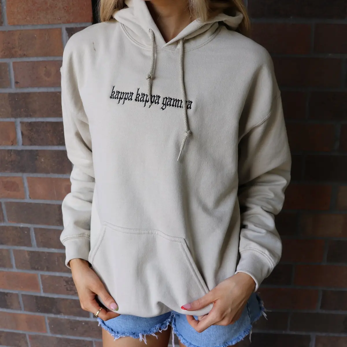 Kappa Kappa Gamma Embroidered Hooded Sweatshirt 1