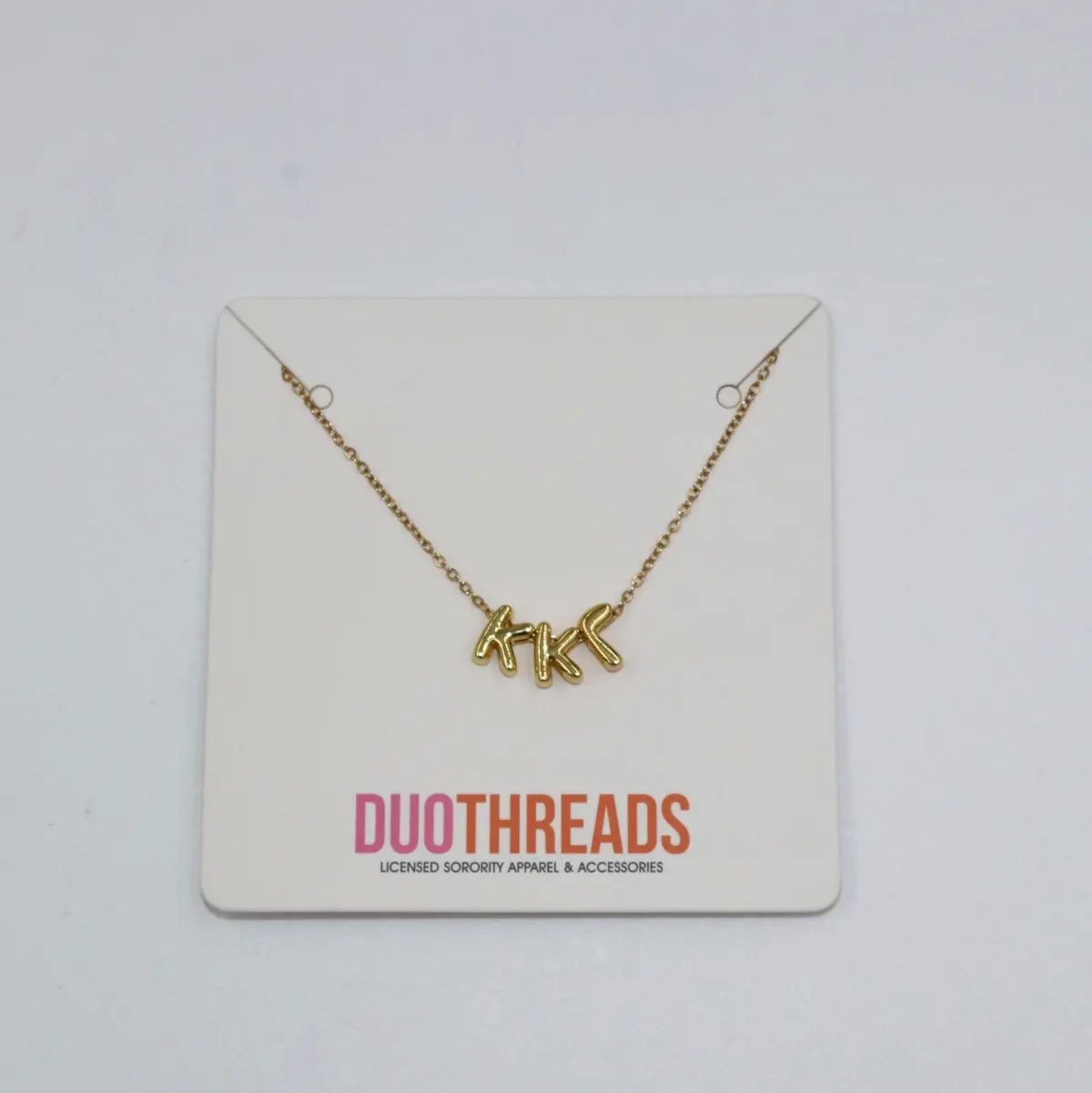 Kappa Kappa Gamma Bubble Letter Necklace 1
