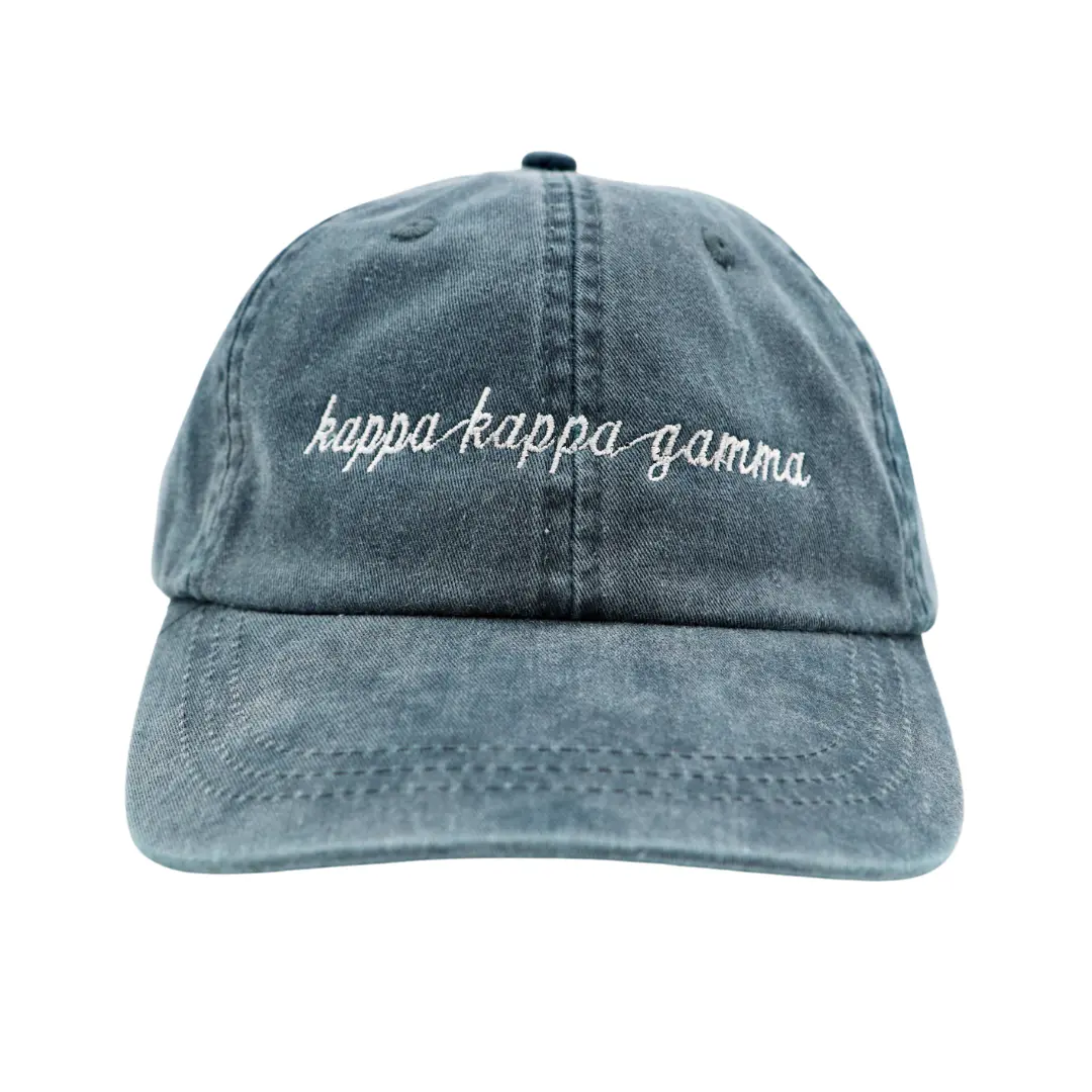 Kappa Kappa Gamma Script-Style Baseball Cap
