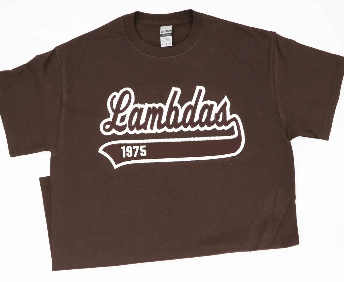 Lambda Theta Phi Embroidered Swoosh Tee 1