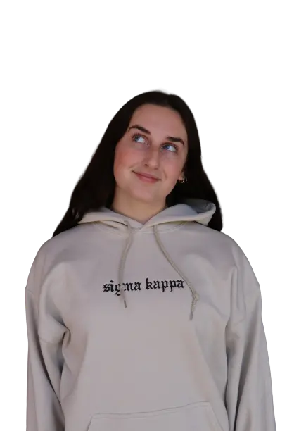 Sigma Kappa Embroidered Hooded Sweatshirt 1
