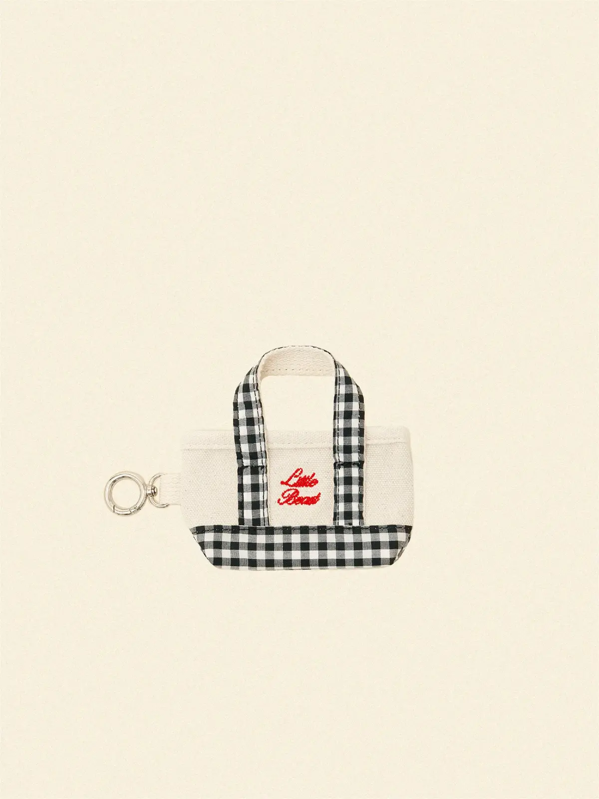 The Little Beast Poop Bag Tote In Gingham 1
