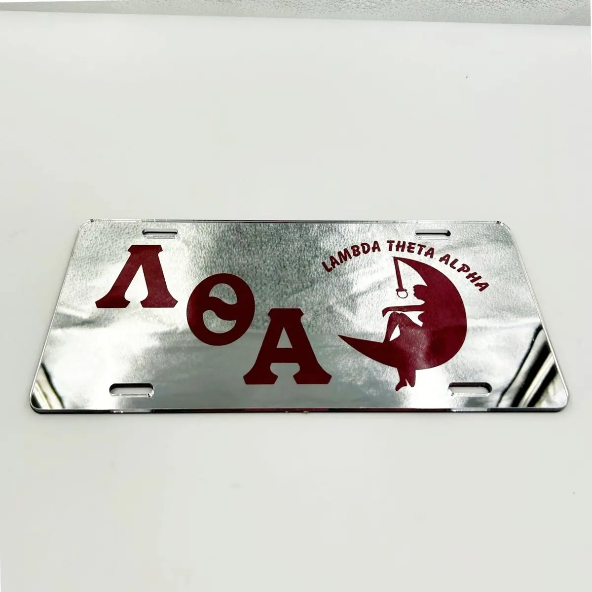 Lambda Theta Alpha Lady On The Moon Mirror License Plate - Discontinued 1
