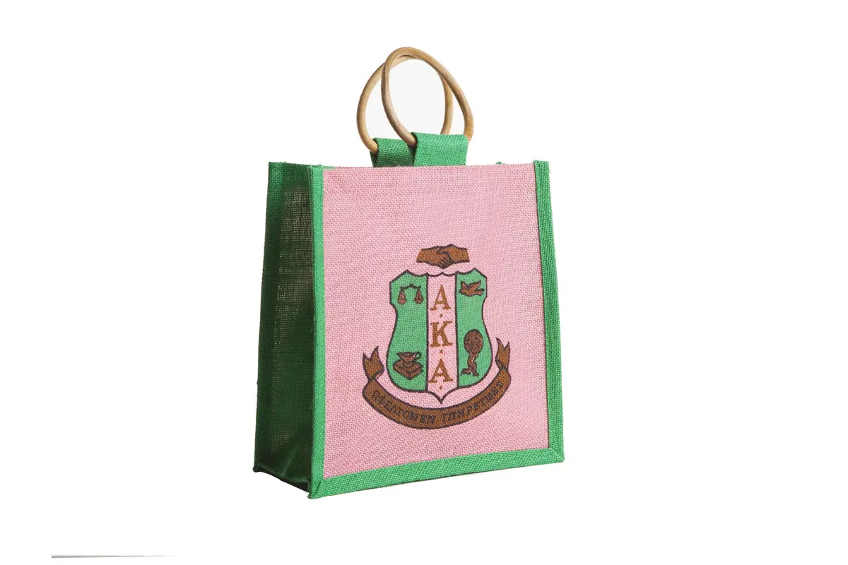 Alpha Kappa Alpha Mini Jute Bag 1