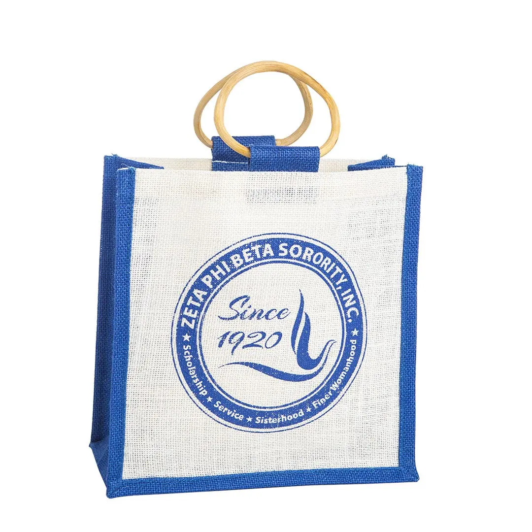 Zeta Phi Beta Mini Jute Bag 1