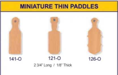 Mini Thin Paddles 3" Tall 1
