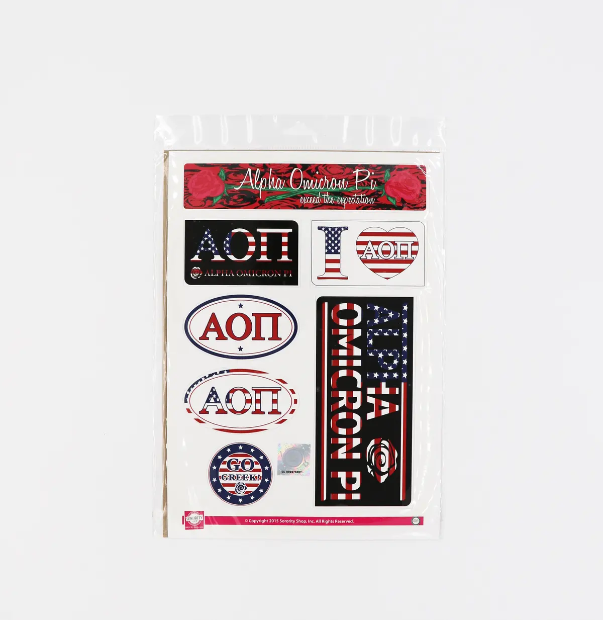 Alpha Omicron Pi American Sticker Set 1