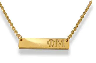 Phi Mu Bar Necklace 1