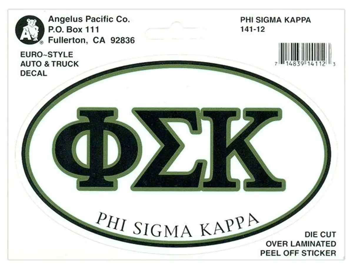 Phi Sigma Kappa Euro Decal - Discontinued 1
