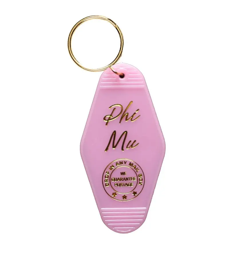 Phi Mu Motel Keychain 1