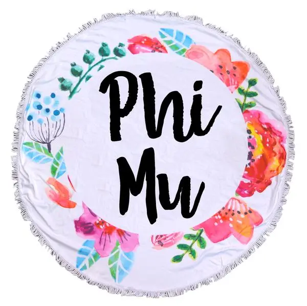 Phi Mu Fringe Towel Blanket 1