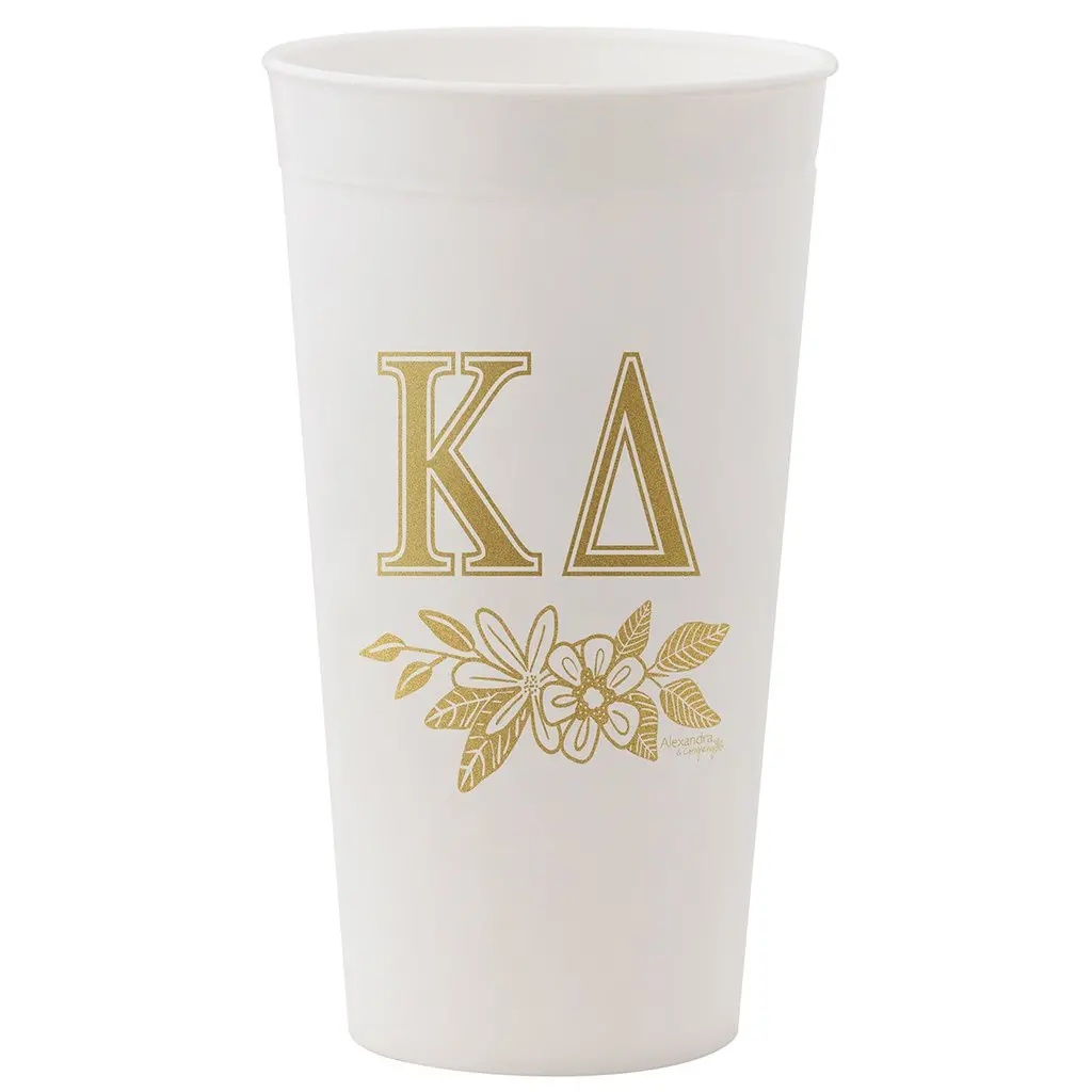 Kappa Delta White And Gold Cup 1