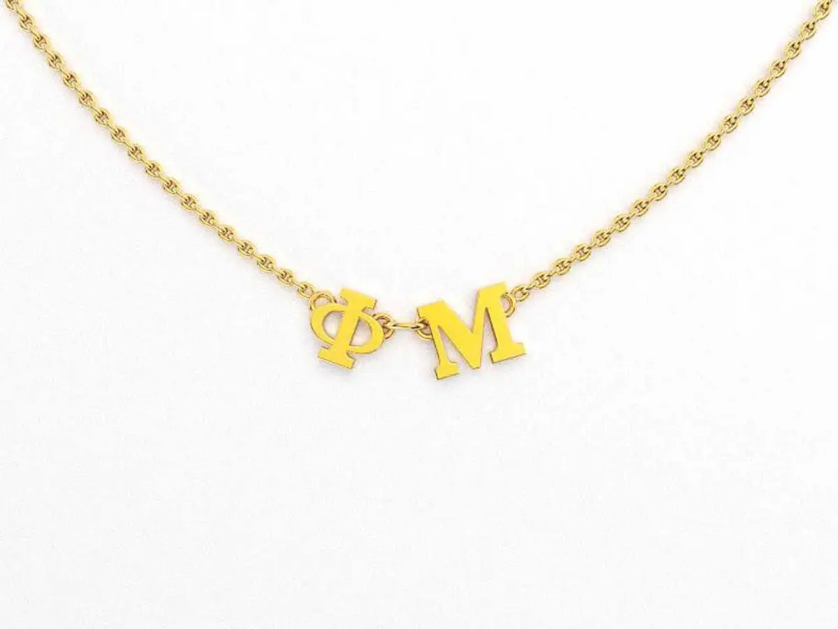 Phi Mu Phoebe Greek Necklace 1