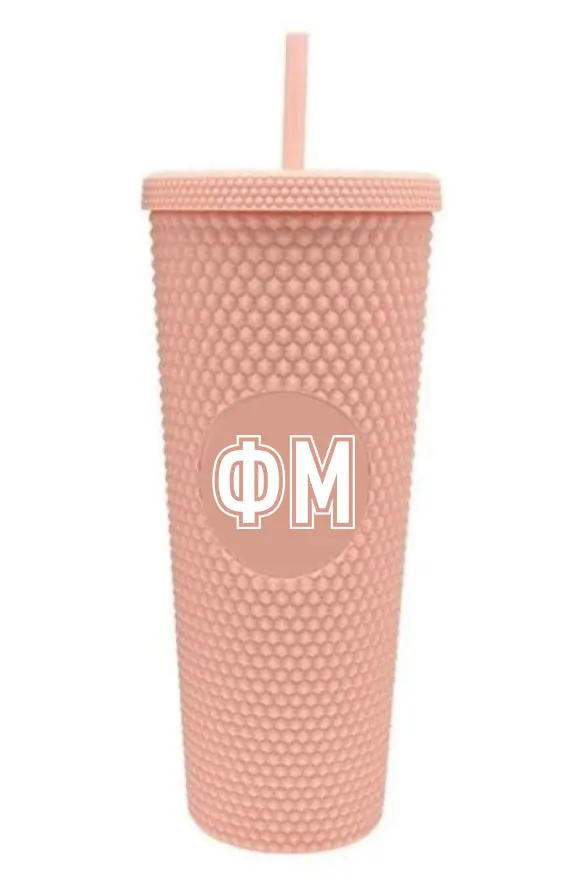 Phi Mu Studded Tumbler 1