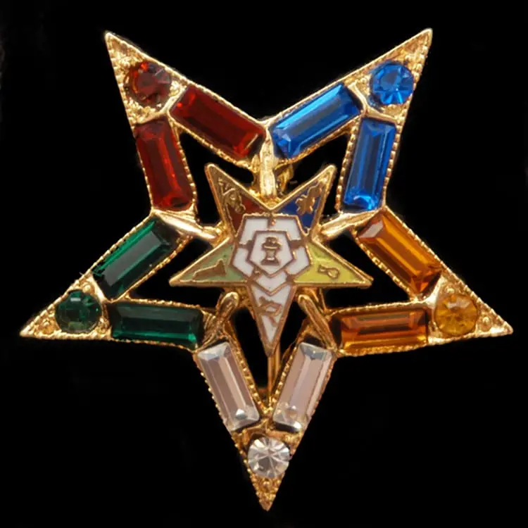 Order Of The Eastern 1.5" Colored Jeweled Pin 1