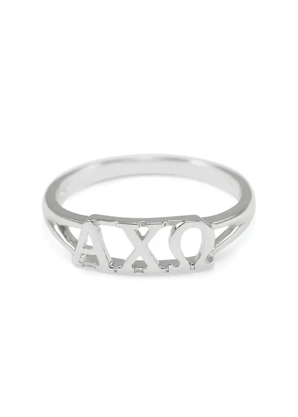 Alpha Chi Omega Sterling Silver Ring 1