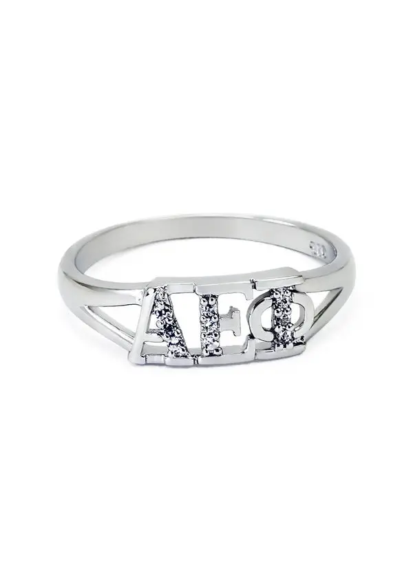 Alpha Epsion Phi Sterling Silver Ring 1
