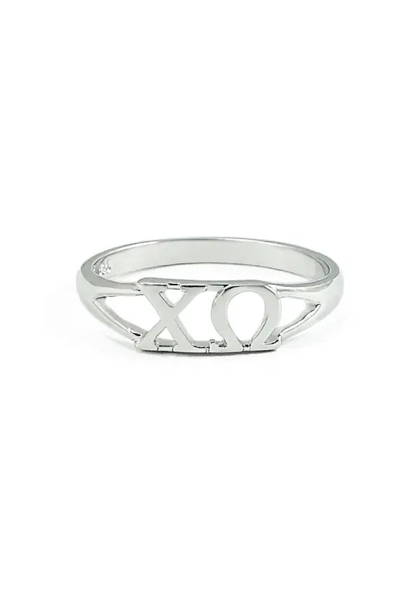 Chi Omega Sterling Silver Ring 1