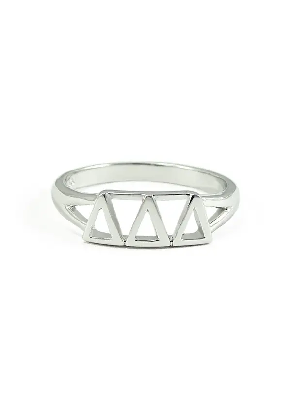 Delta Delta Delta Sterling Silver Ring 1