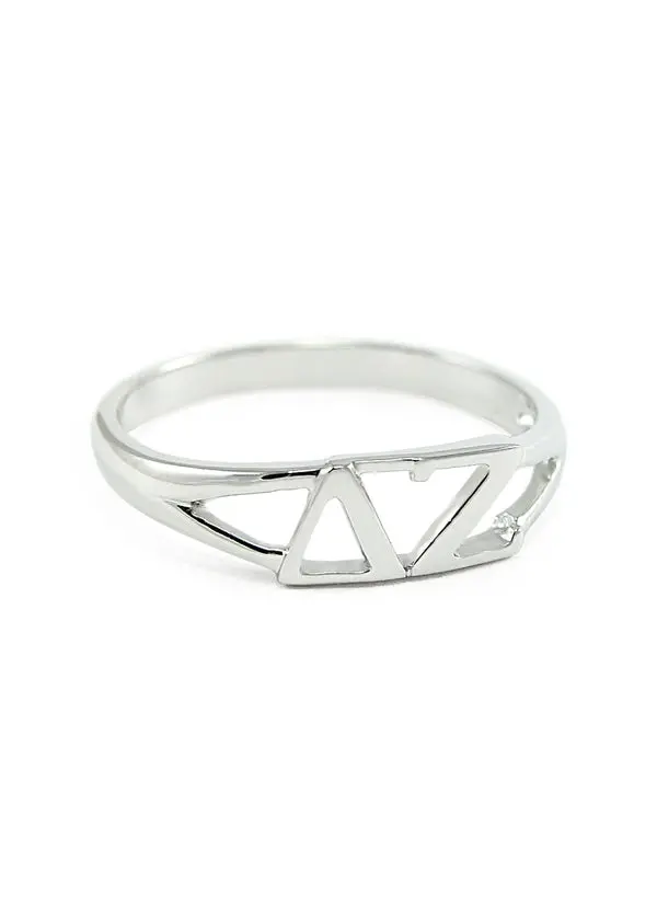Delta Zeta Sterling Silver Ring 1