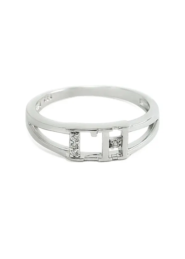 Gamma Eta Sterling Silver Ring 1