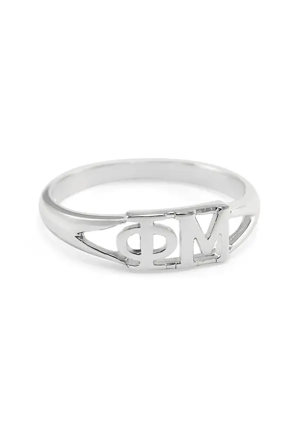 Phi Mu Sterling Silver Ring 1