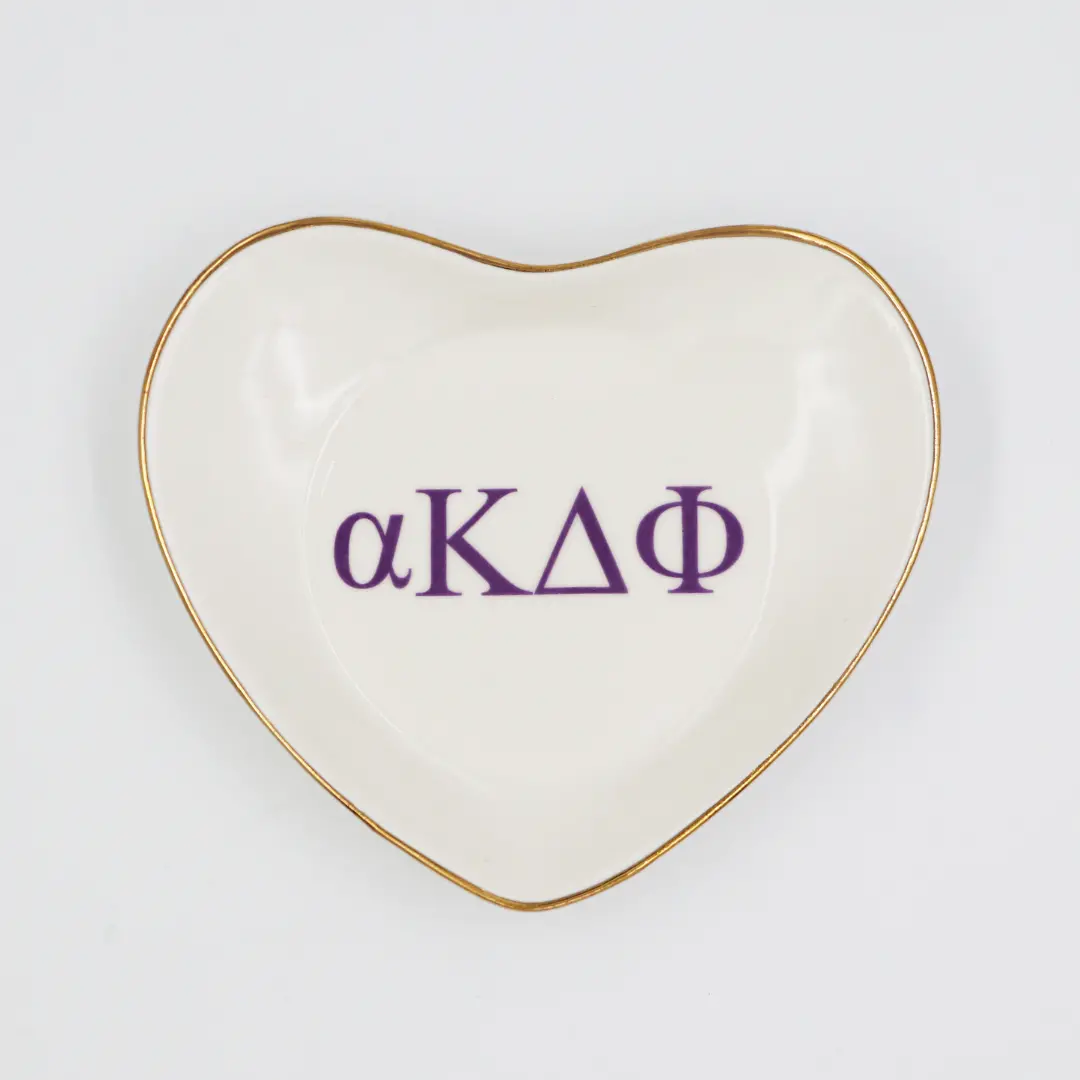 Alpha Kappa Delta Phi Heart Ring Dish 1
