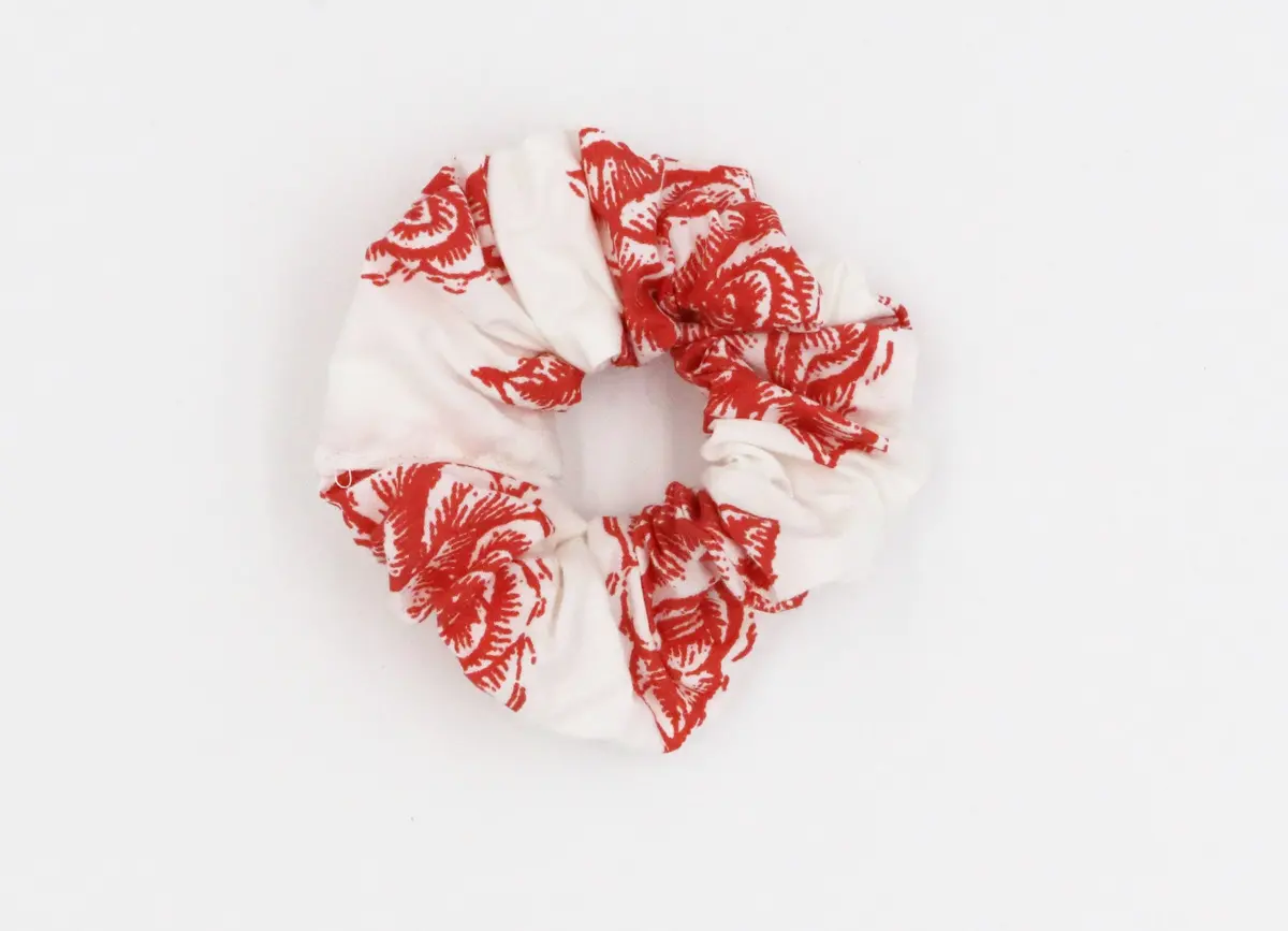 Alpha Omicron Pi Rose Scrunchie 1