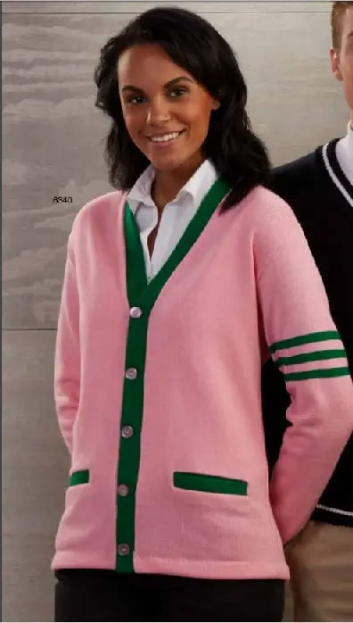 A+ Unisex Varsity Two Tone Cardigan 1