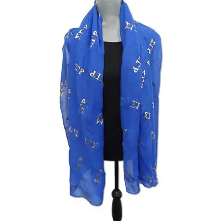Sigma Gamma Rho Foil Applique Gauze Scarf 1
