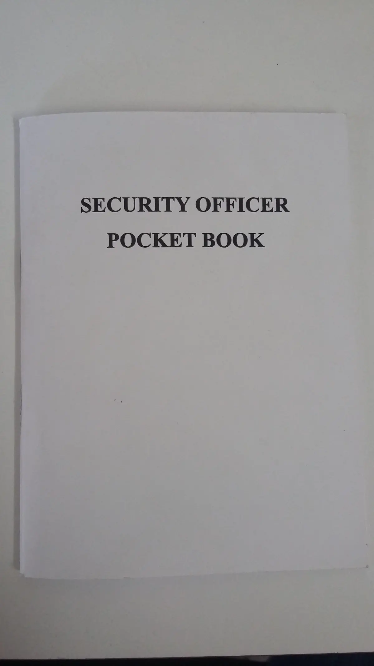Security Officer Pocket Book 1