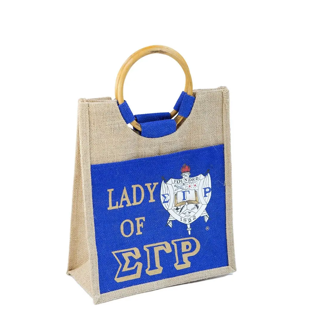 Sigma Gamma Rho Mini Pocket Jute Bag 1
