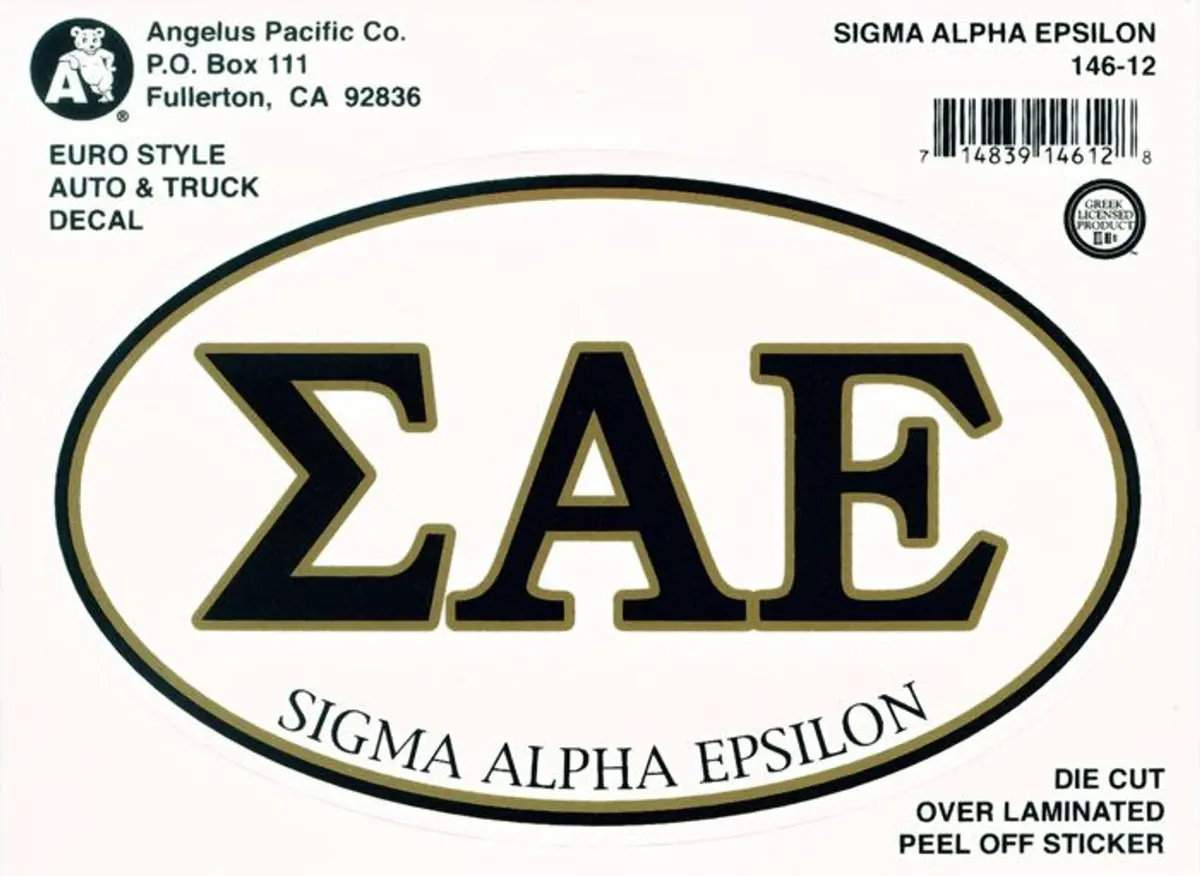 Sigma Alpha Epsilon Decal - Discontinued 2