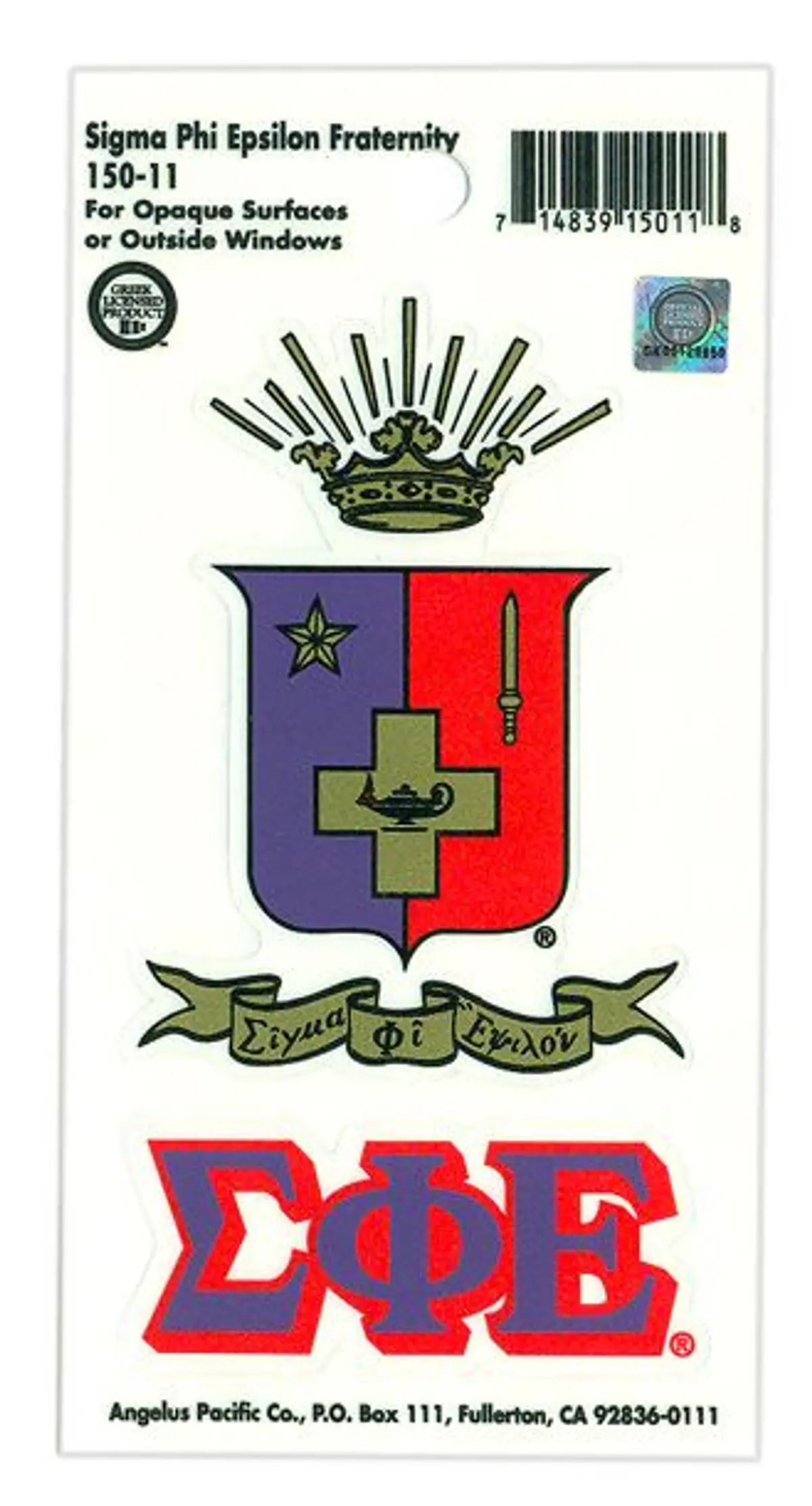 Sigma Phi Epsilon Discontinued Decal 1