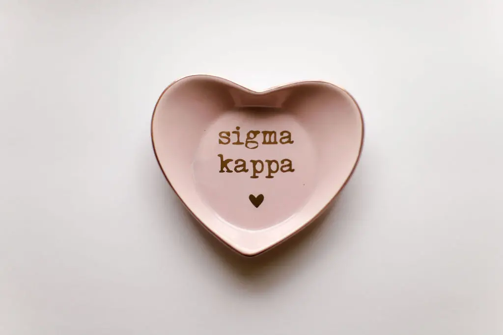 Sigma Kappa Heart Ring Dish 1