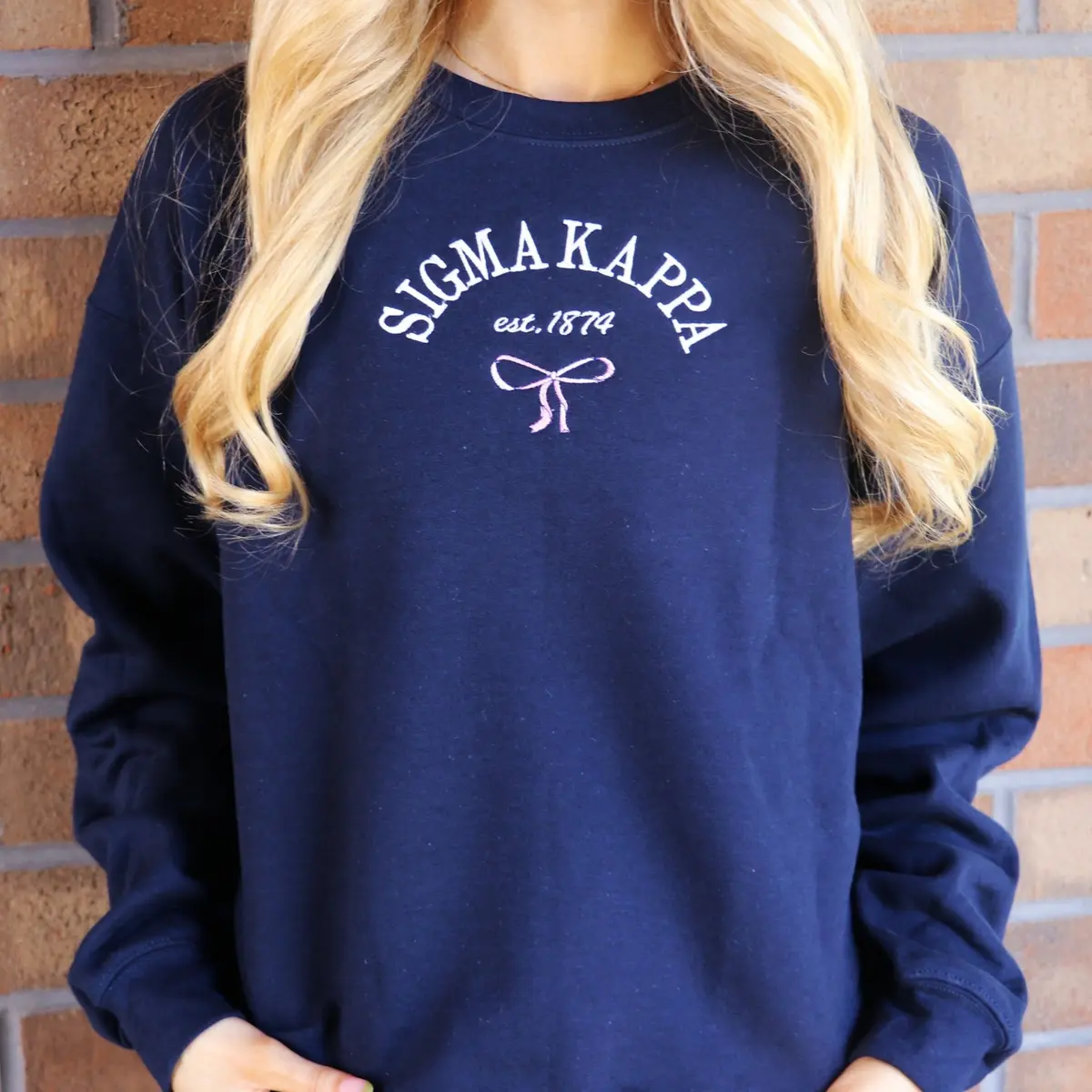 Sigma Kappa Classic Crew With Bow 1