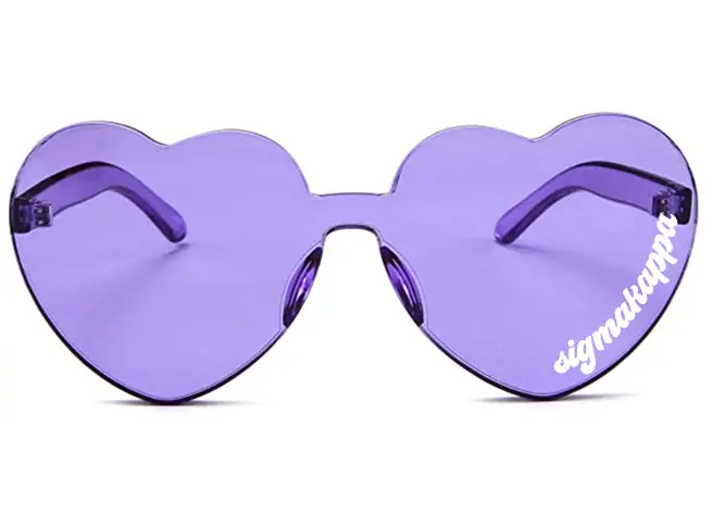 Sigma Kappa Heart Shaped Sunglasses 1