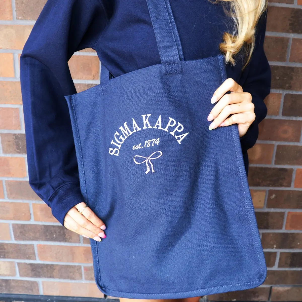 Sigma Kappa Classic Tote With Bow 1