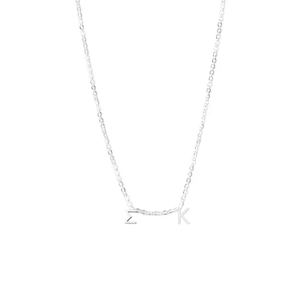 Sigma Kappa Silver Greek Letters Necklace 1