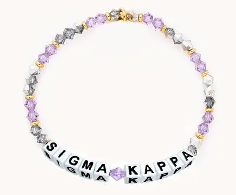 Sigma Kappa Beaded Sorority Name Bracelet 1
