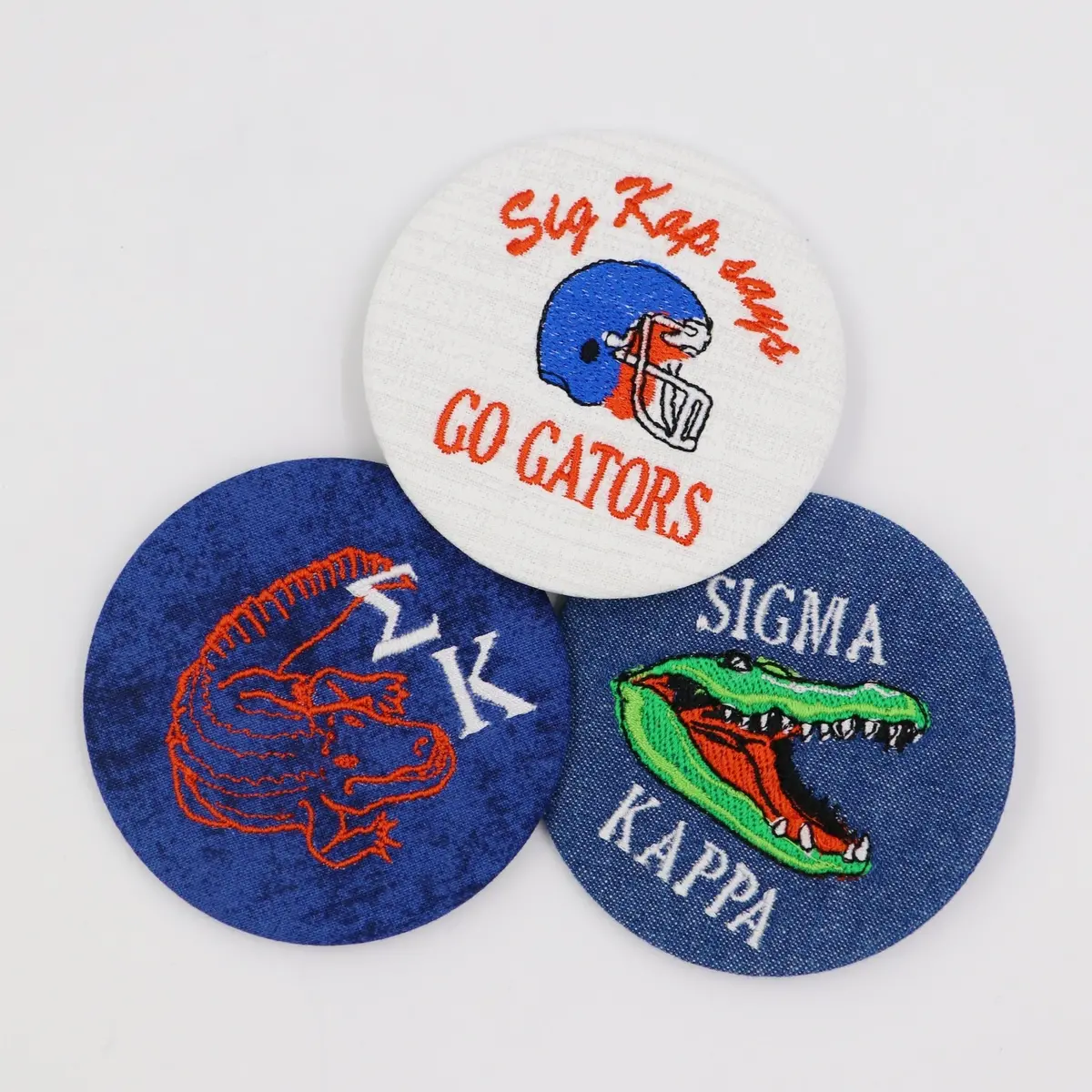 Sigma Kappa Game Day Embroidered Button Set 3 1