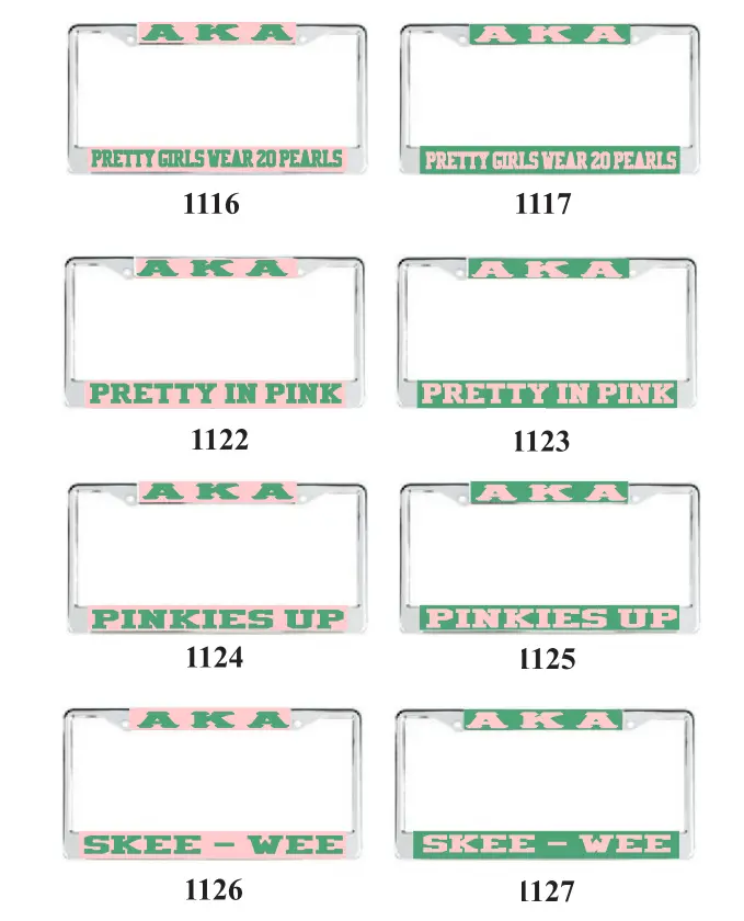 Alpha Kappa Alpha Specialty License Frame 1