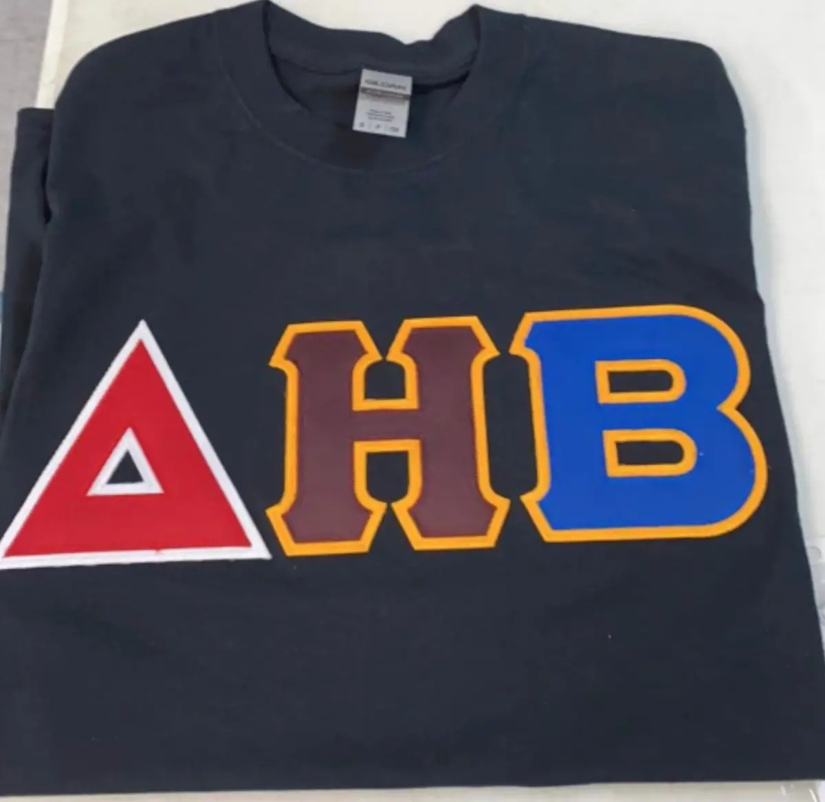 Custom Tee With Different Color Greek Letters 1