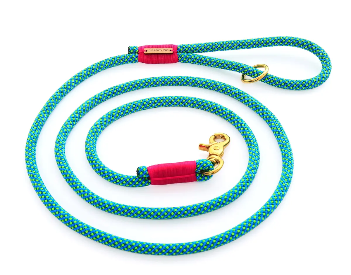 The Foggy Dog | Climbing Rope Leash In Jewel 1