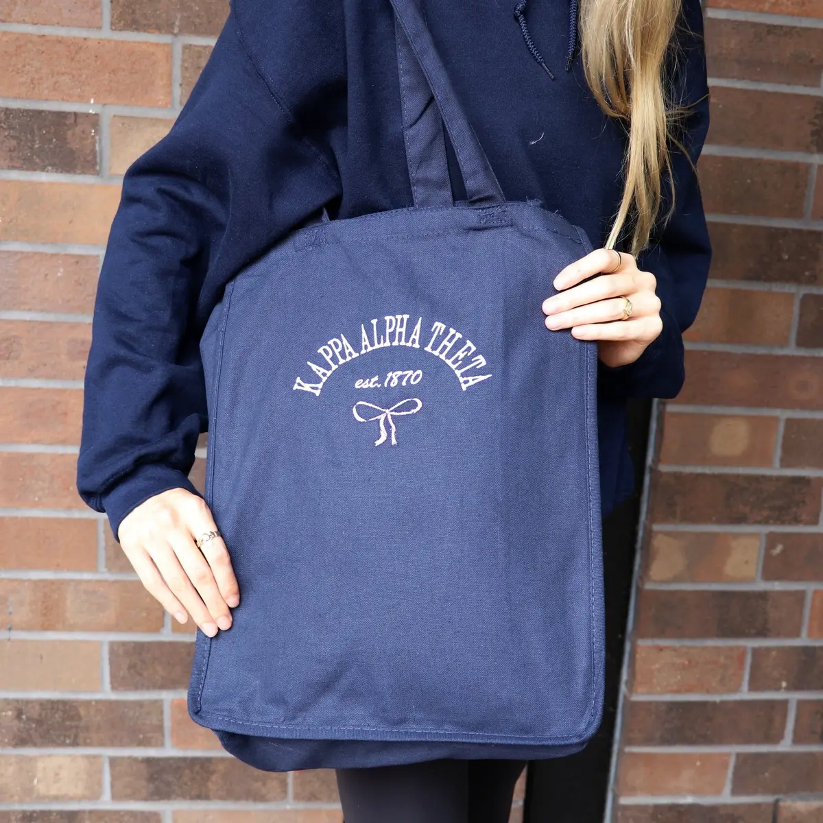 Kappa Alpha Theta Classic Tote With Bow 1